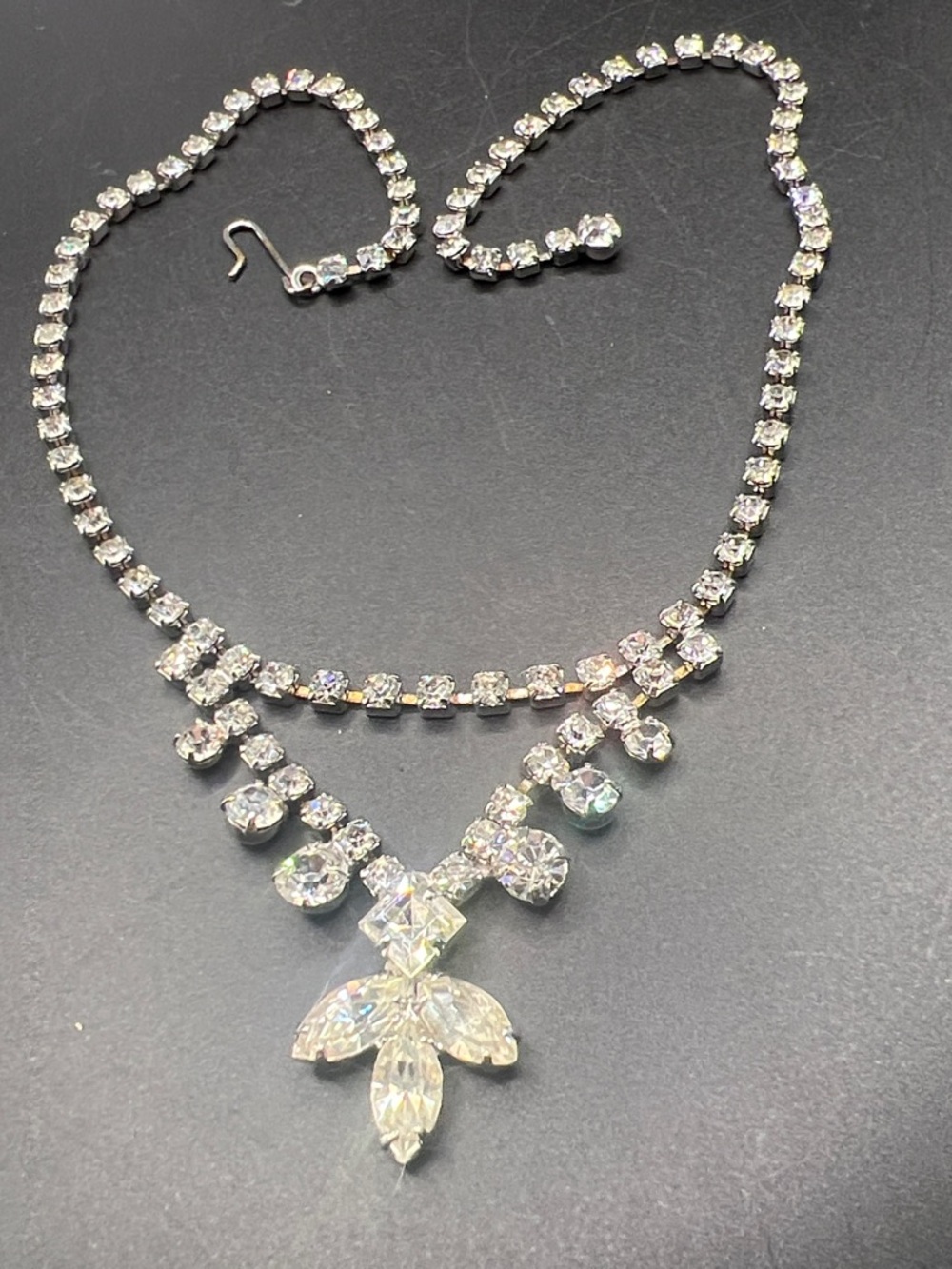 Vintage Crystal Drop - Silver Tones 26
